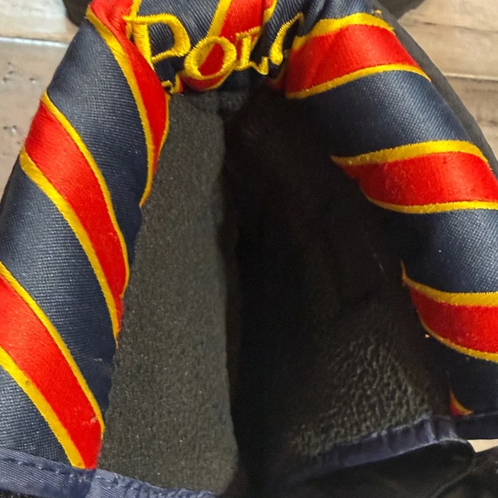 Polo by Ralph Lauren Black Kids Winter Boots with Red Logo